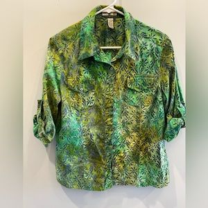 Caribbean Joe large green printed